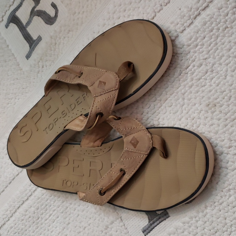SPERRY LEATHER FLIP-FLOPS